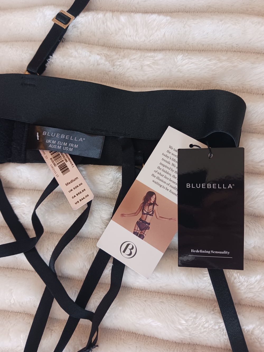 Bluebella - Strappy Choker Garter Belt with Gold Hardware